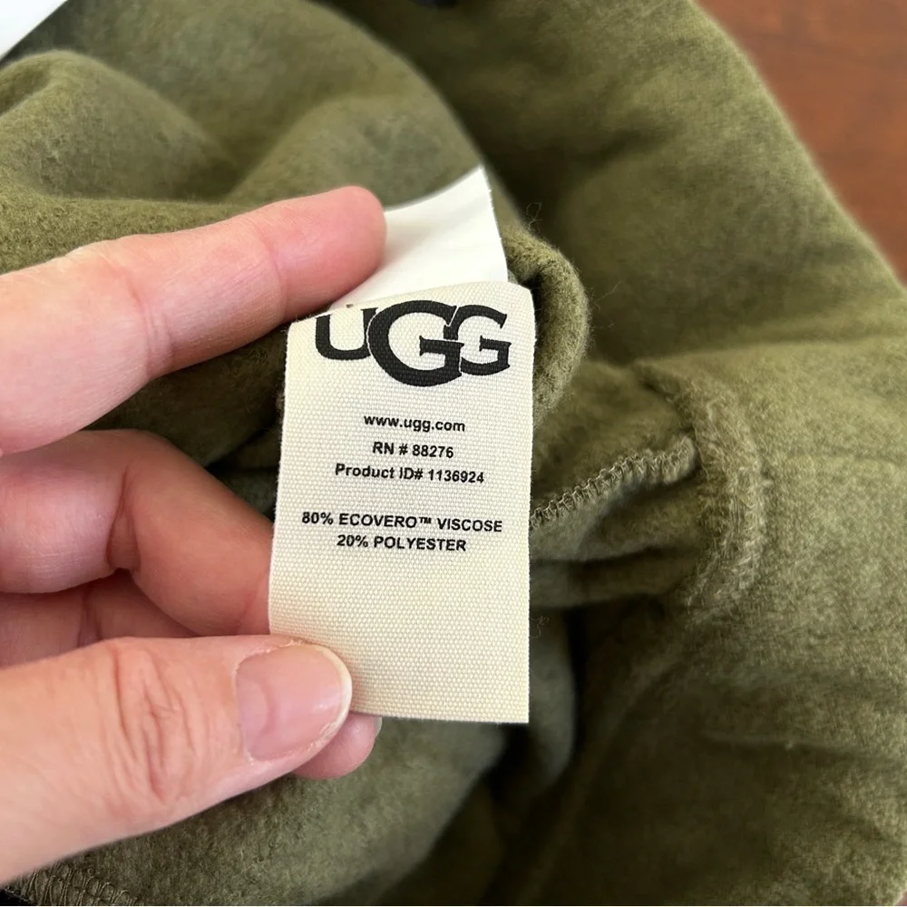 UGG Men's Dominick Brushed Terry Lounge Shorts Burnt Olive, Size S, New with Tag